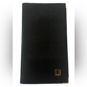 Men’s Vintage Dunhill Black Bi-Fold Long Leather Wallet W Original Box